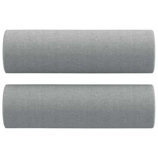 Cuscini Decorativi 2pz Grigio Chiaro Ã˜15x50 cm in Tessuto
