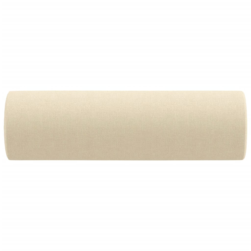 Cuscini Decorativi 2 pz Crema Ã˜15x50 cm in Tessuto cod mxl 47496
