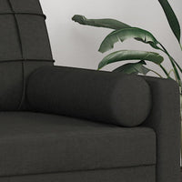 Cuscini Decorativi 2 pz Nero Ã˜15x50 cm in Tessuto