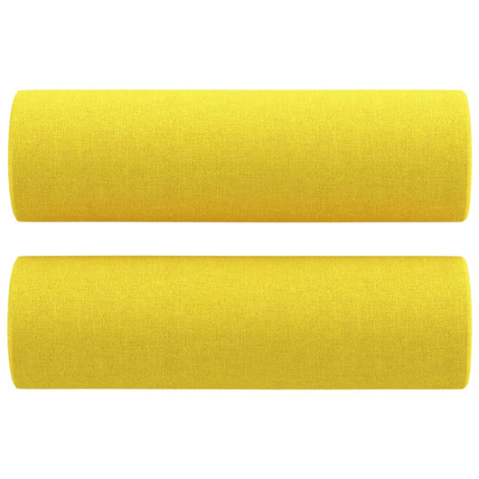 Cuscini Decorativi 2 pz Giallo Chiaro Ã˜15x50 cm in Tessuto cod mxl 41662