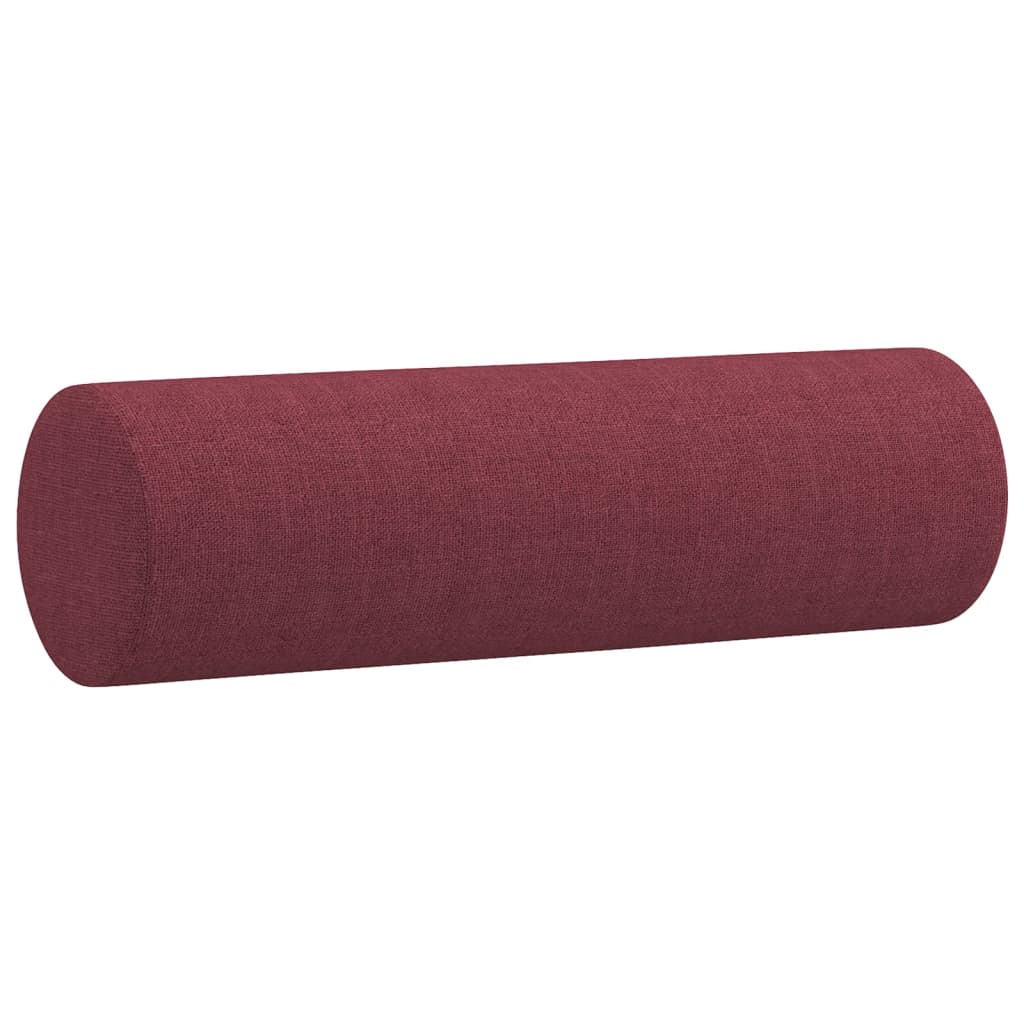 Cuscini Decorativi 2 pz Rosso Vino Ã˜15x50 cm in Tessuto cod mxl 42962