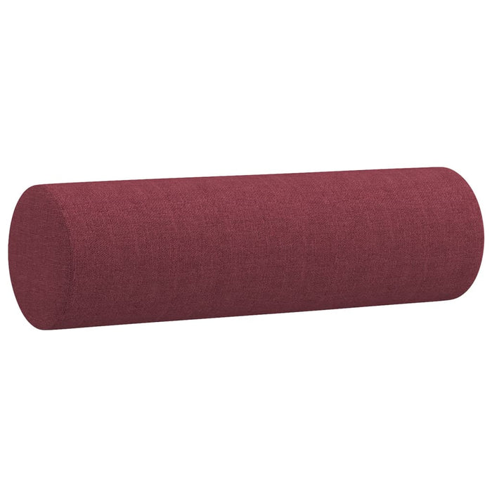 Cuscini Decorativi 2 pz Rosso Vino Ã˜15x50 cm in Tessuto cod mxl 42962