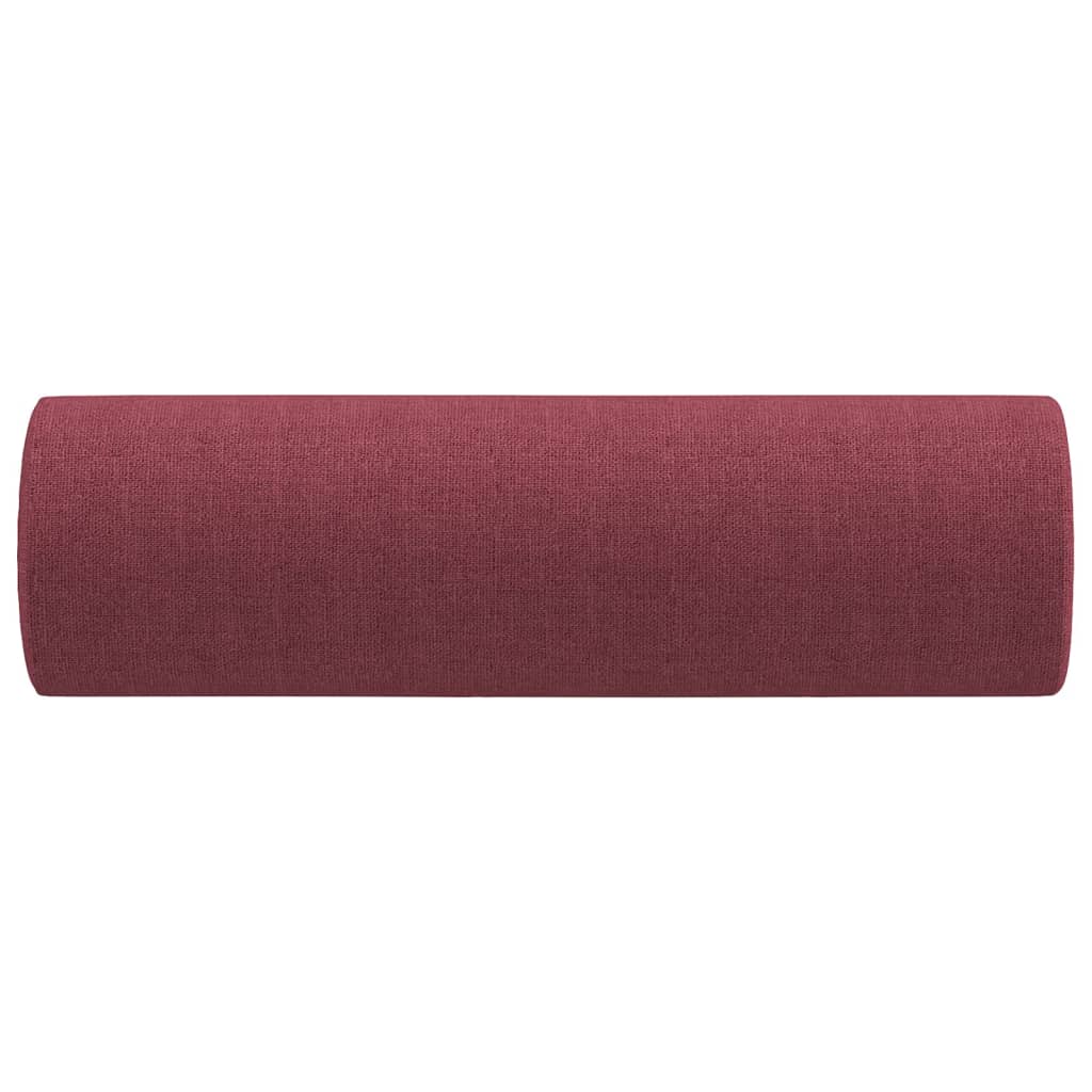 Cuscini Decorativi 2 pz Rosso Vino Ã˜15x50 cm in Tessuto cod mxl 42962