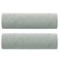 Cuscini Decorativi 2 pz Grigio Chiaro Ã˜15x50 cm in Velluto cod mxl 42912
