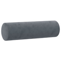 Cuscini Decorativi 2 pz Grigio Scuro Ã˜15x50 cm in Velluto cod mxl 78703