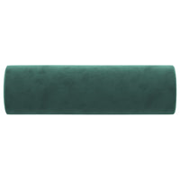 Cuscini Decorativi 2 pz Verde Scuro Ã˜15x50 cm in Velluto