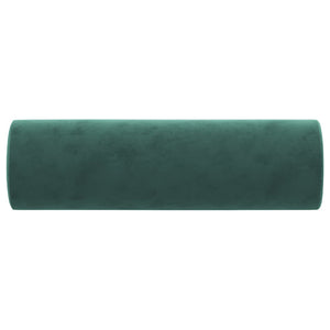 Cuscini Decorativi 2 pz Verde Scuro Ã˜15x50 cm in Velluto
