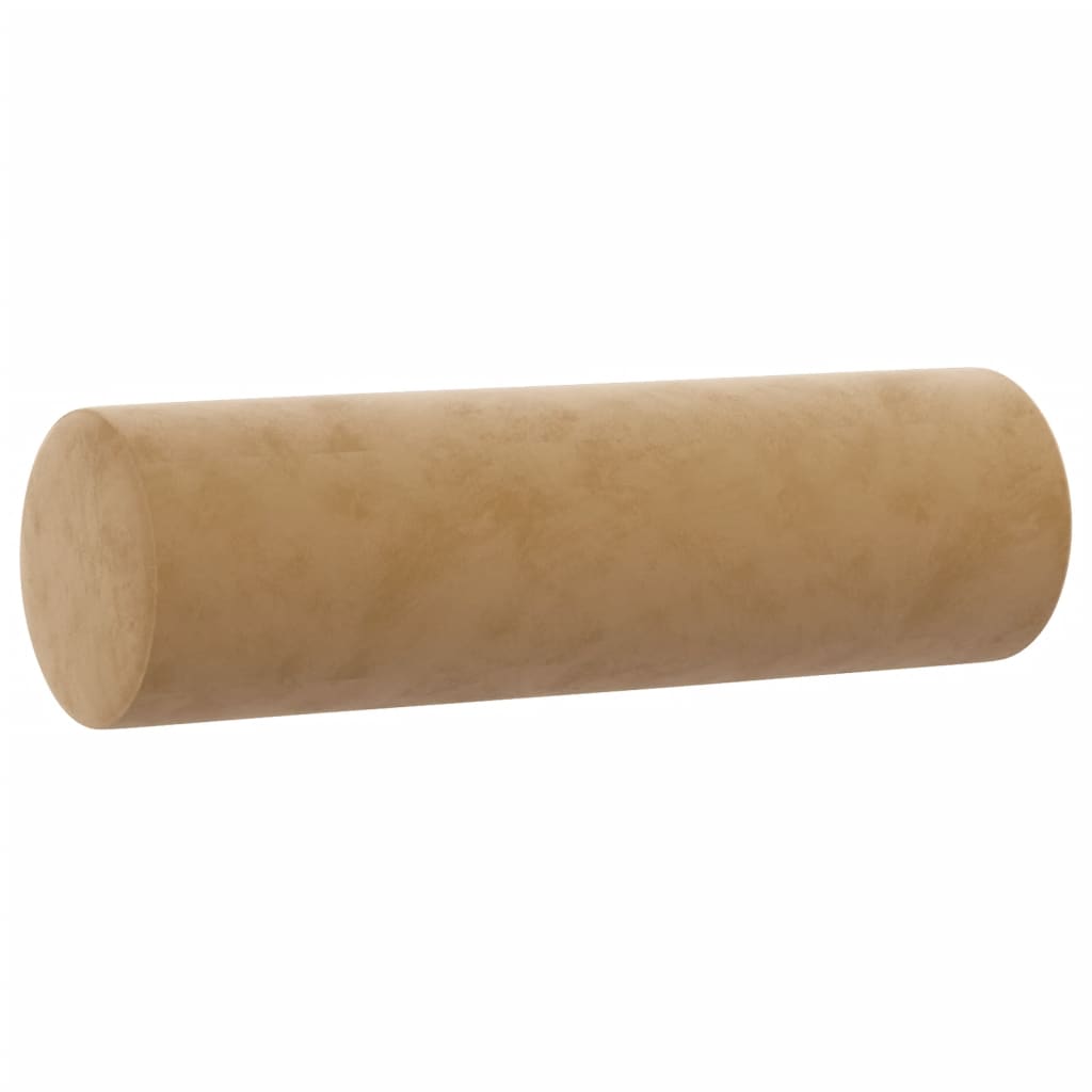 Cuscini Decorativi 2 pz Marrone Ø15x50 cm in Velluto 349516