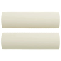 Cuscini Decorativi 2 pz Crema Ø15x50 cm in Velluto 349517
