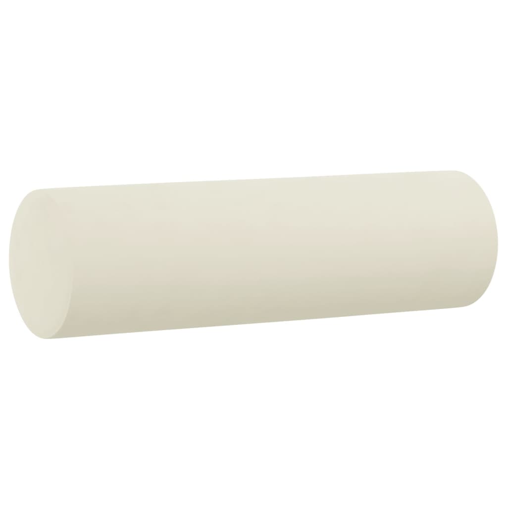 Cuscini Decorativi 2 pz Crema Ø15x50 cm in Velluto 349517