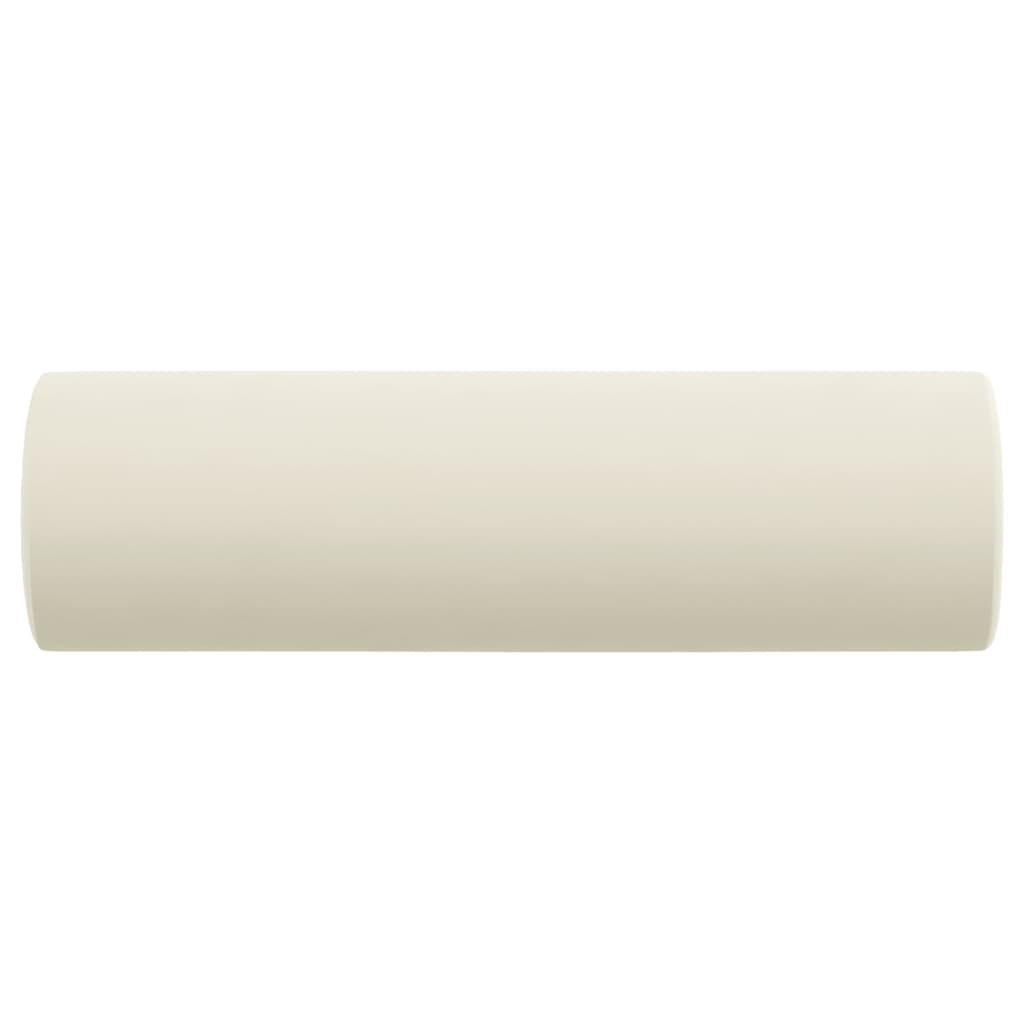 Cuscini Decorativi 2 pz Crema Ø15x50 cm in Velluto 349517