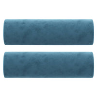 Cuscini Decorativi 2 pz Blu Ã˜15x50 cm in Velluto cod mxl 46154
