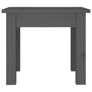 Tavolino da Salotto Grigio 35x35x30 cm Legno Massello di Pino 814221