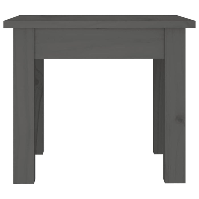 Tavolino da Salotto Grigio 35x35x30 cm Legno Massello di Pino 814221