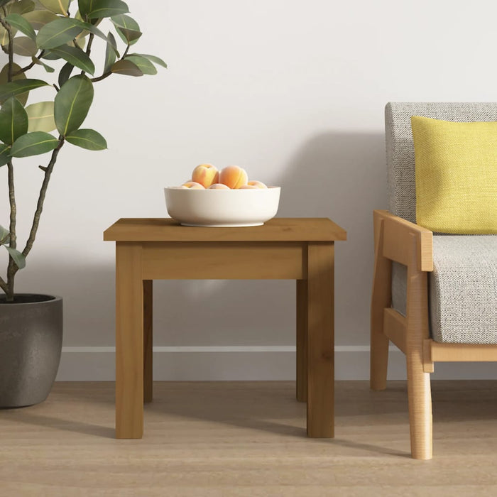 Tavolino da Salotto-Tavolino da soggiorno-Tavolo ambra 35x35x30 cm Legno Massello di Pino