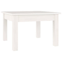 Tavolino da Salotto Bianco 45x45x30 cm Legno Massello di Pino cod mxl 17613
