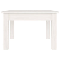 Tavolino da Salotto Bianco 45x45x30 cm Legno Massello di Pino 814225
