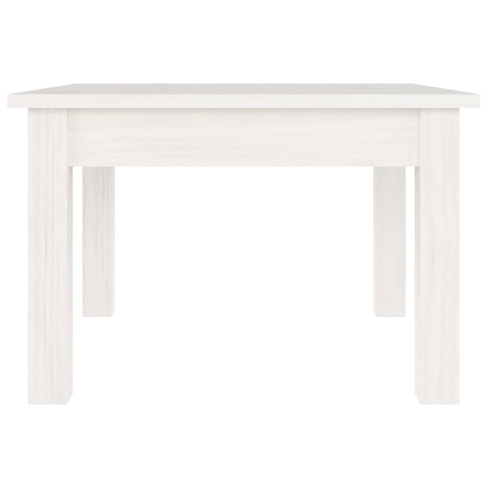 Tavolino da Salotto Bianco 45x45x30 cm Legno Massello di Pino 814225