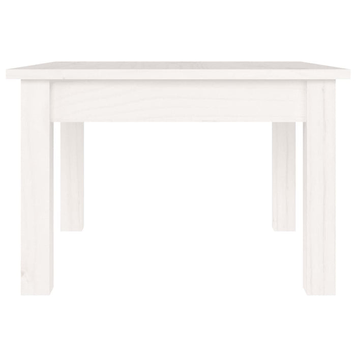 Tavolino da Salotto Bianco 45x45x30 cm Legno Massello di Pino cod mxl 17613