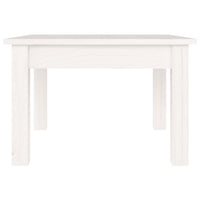 Tavolino da Salotto Bianco 45x45x30 cm Legno Massello di Pino 814225