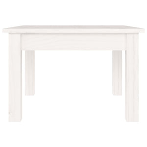 Tavolino da Salotto Bianco 45x45x30 cm Legno Massello di Pino 814225