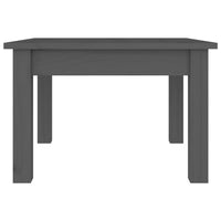 Tavolino da Salotto Grigio 45x45x30 cm Legno Massello di Pino
