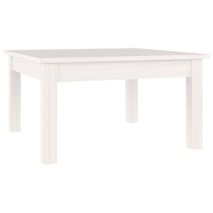 Tavolino da Salotto Bianco 55x55x30 cm Legno Massello di Pino cod mxl 15895