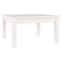 Tavolino da Salotto-Tavolino da soggiorno-Tavolo Bianco 55x55x30 cm Legno Massello di Pino