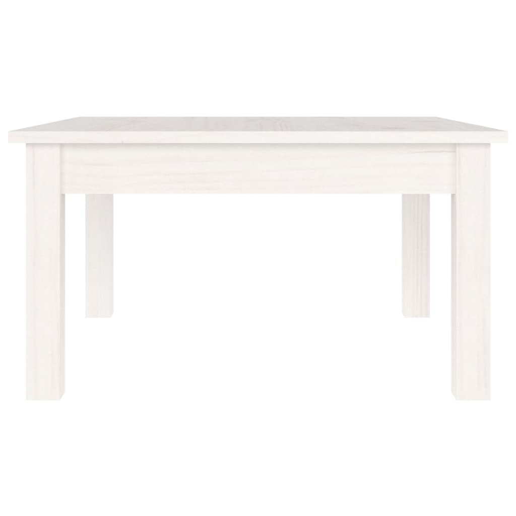 Tavolino da Salotto-Tavolino da soggiorno-Tavolo Bianco 55x55x30 cm Legno Massello di Pino