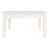 Tavolino da Salotto Bianco 55x55x30 cm Legno Massello di Pino cod mxl 15895