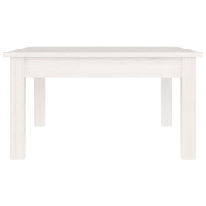 Tavolino da Salotto Bianco 55x55x30 cm Legno Massello di Pino cod mxl 15895