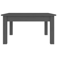 Tavolino da Salotto Grigio 55x55x30 cm Legno Massello di Pino 814231