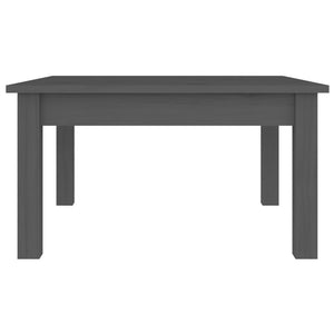 Tavolino da Salotto Grigio 55x55x30 cm Legno Massello di Pino 814231