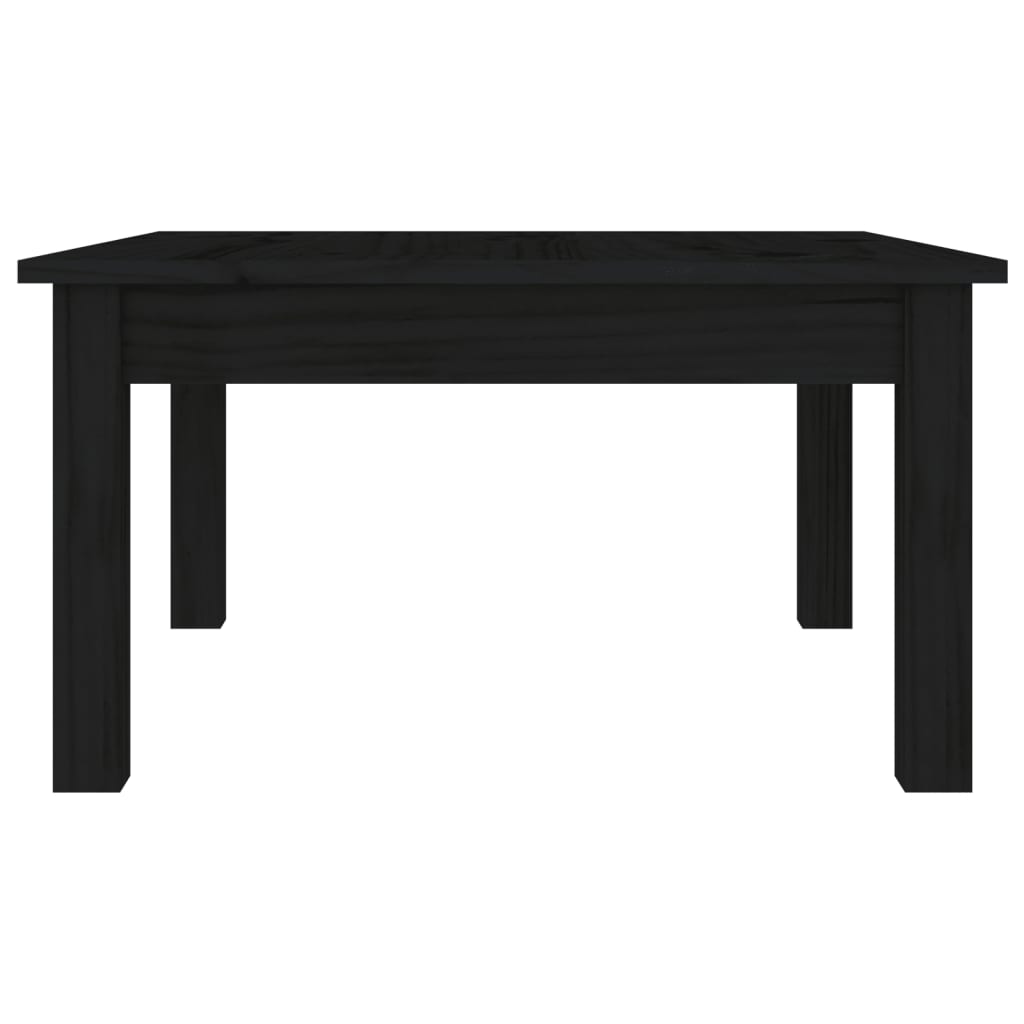 Tavolino da Salotto-Tavolino da soggiorno-Tavolo Nero 55x55x30 cm Legno Massello di Pino
