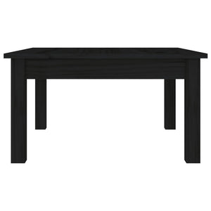 Tavolino da Salotto-Tavolino da soggiorno-Tavolo Nero 55x55x30 cm Legno Massello di Pino