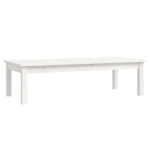 Tavolino da Salotto Bianco 110x50x30 cm Legno Massello di Pino cod mxl 17296