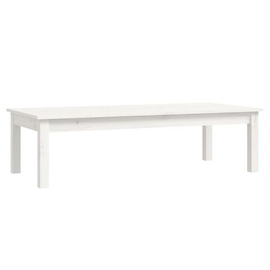 Tavolino da Salotto-Tavolino da soggiorno-Tavolo Bianco 110x50x30 cm Legno Massello di Pino