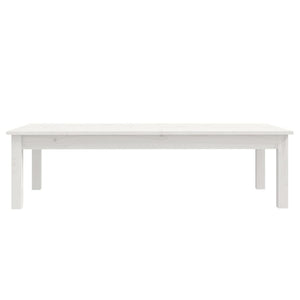 Tavolino da Salotto Bianco 110x50x30 cm Legno Massello di Pino cod mxl 17296