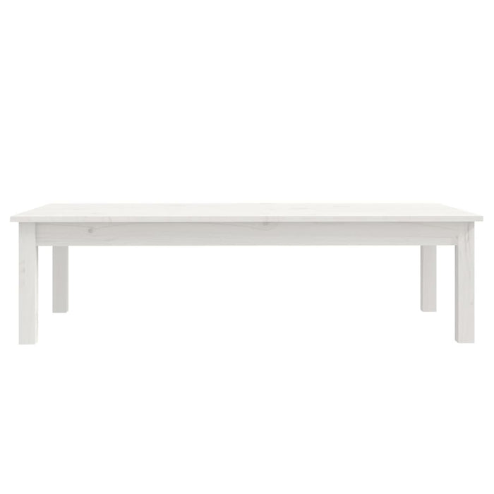 Tavolino da Salotto Bianco 110x50x30 cm Legno Massello di Pino cod mxl 17296
