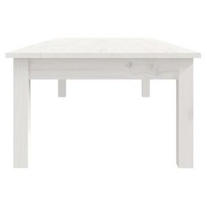 Tavolino da Salotto Bianco 110x50x30 cm Legno Massello di Pino cod mxl 17296