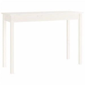 Tavolo Consolle Bianco 110x40x75 cm in Legno Massello di Pino cod mxl 15041