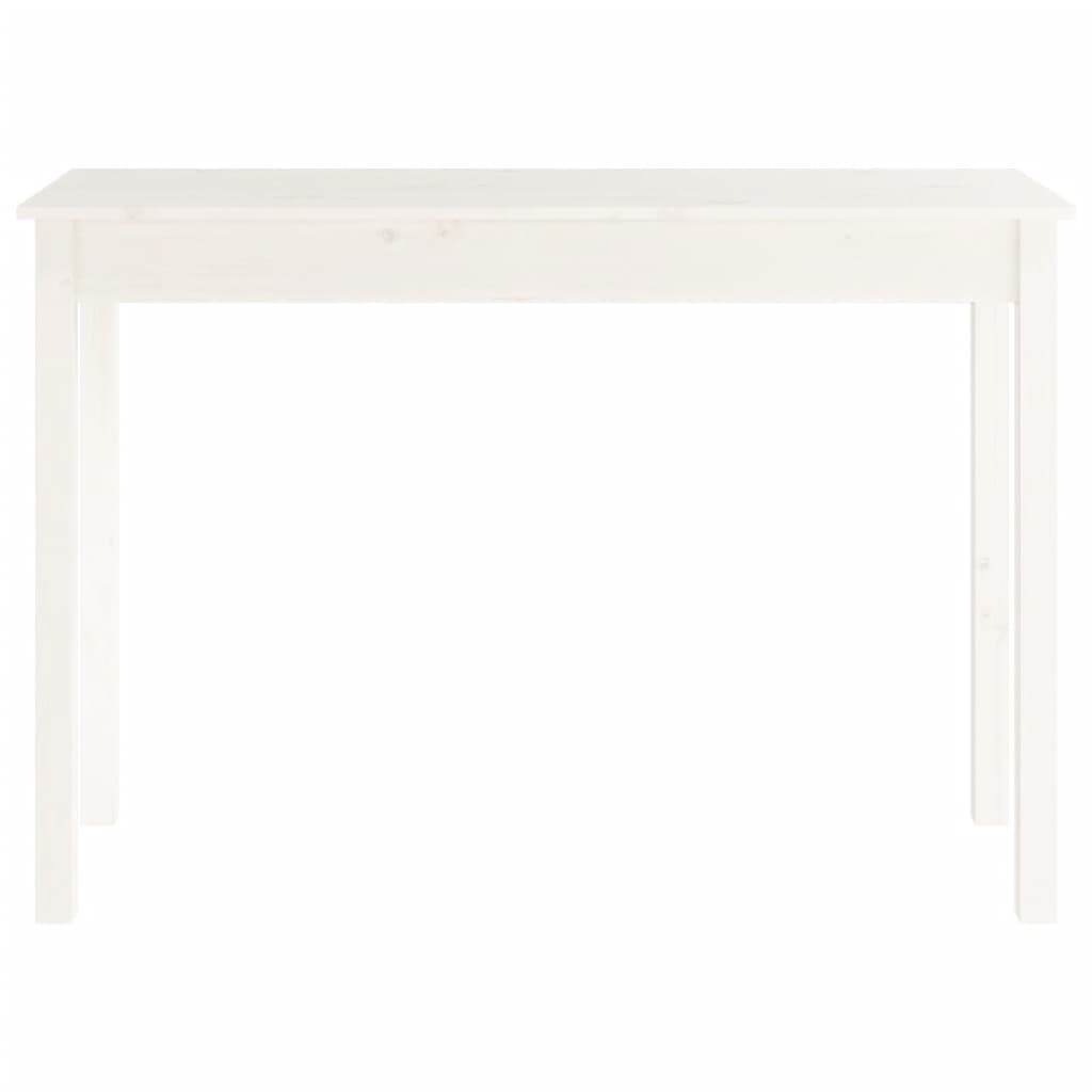 Tavolo Consolle Bianco 110x40x75 cm in Legno Massello di Pino cod mxl 15041