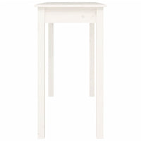 Tavolo Consolle Bianco 110x40x75 cm in Legno Massello di Pino cod mxl 15041