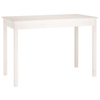 Tavolo da Pranzo Bianco 110x55x75 cm in Legno Massello di Pino 814250