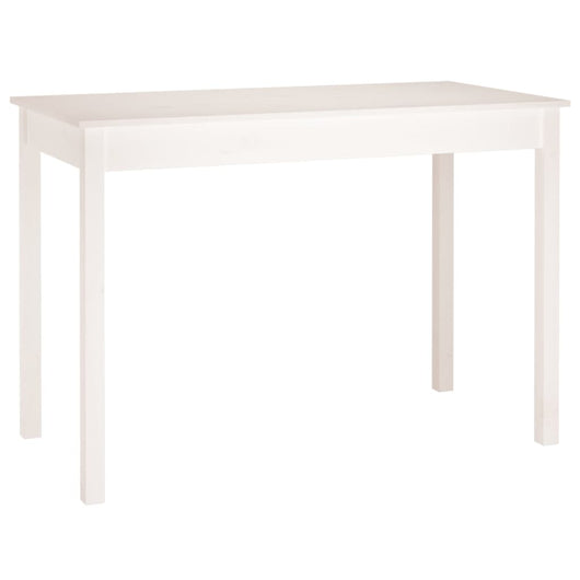 Tavolo da Pranzo Bianco 110x55x75 cm in Legno Massello di Pino 814250