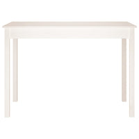 Tavolo da Pranzo Bianco 110x55x75 cm in Legno Massello di Pino cod mxl 19905