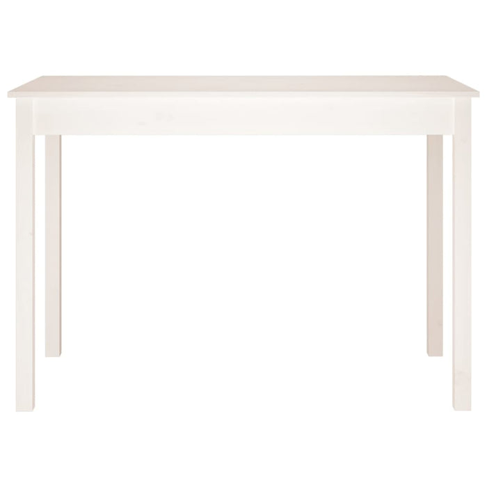 Tavolo da Pranzo Bianco 110x55x75 cm in Legno Massello di Pino cod mxl 19905