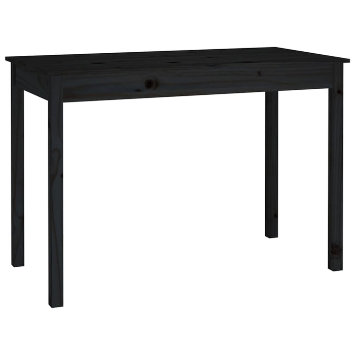 Tavolo da Pranzo Nero 110x55x75 cm in Legno Massello di Pino 814253