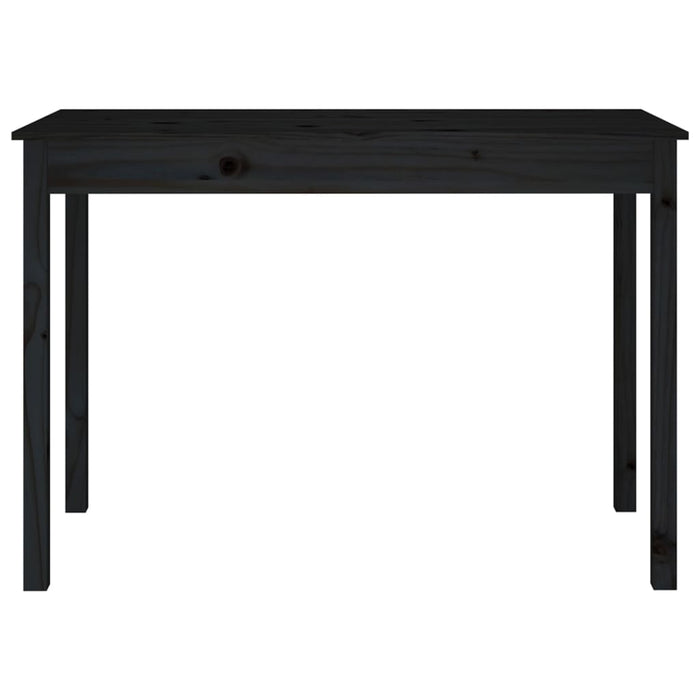 Tavolo da Pranzo Nero 110x55x75 cm in Legno Massello di Pino 814253