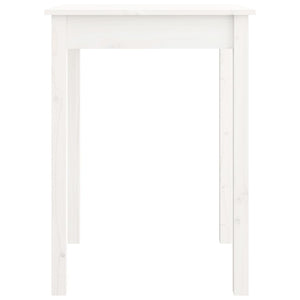Tavolo da Pranzo Bianco 55x55x75 cm in Legno Massello di Pino 814255